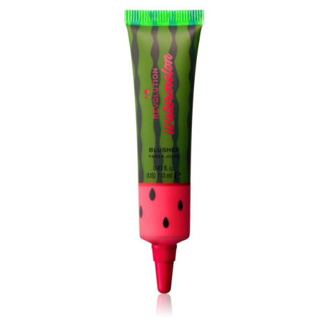 I Heart Revolution Tasty Watermelon krémová tvářenka pro rozjasnění pleti Flushed 13 ml