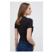 Tričko Versace Jeans Couture černá barva, 76HAHG06 CJ02G