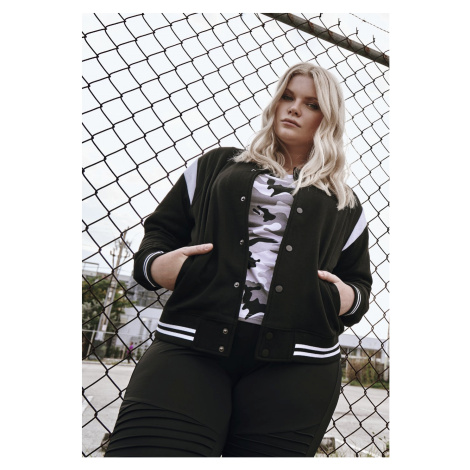 Dámská bunda  // Urban classics Ladies Inset College Sweat Jacket blk/wht