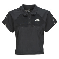 Adidas Stadium 3-Stripes Tennis Inspired Jacquard Polo Shirt T-Shirt Černá