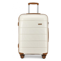 Konofactory Bíly prémiový skořepinový kufr s TSA zámkem 