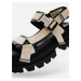 Černo-béžové dámské sandály na platformě Desigual Road