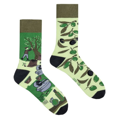 Veselé ponožky Spox Sox olivy