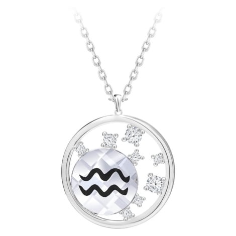 Preciosa Stříbrný náhrdelník s českým křišťálem Vodnář Sparkling Zodiac 6150 82 (řetízek, přívěs