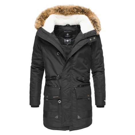Pánský kabát / dlouhá bunda Ansaya Marikoo - BLACK