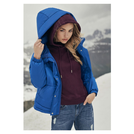 Ladies Oversized Hooded Puffer - royal