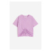 H & M - Tričko se stahovací šňůrkou - fialová
