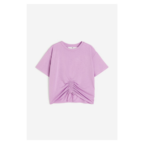 H & M - Tričko se stahovací šňůrkou - fialová H&M