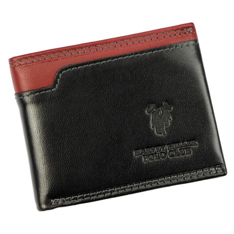 Pánská kožená peněženka Harvey Miller Polo Club 2807 992 černo borodvá