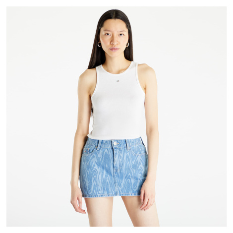 Tommy Jeans Essential Rib Tank Top White Tommy Hilfiger