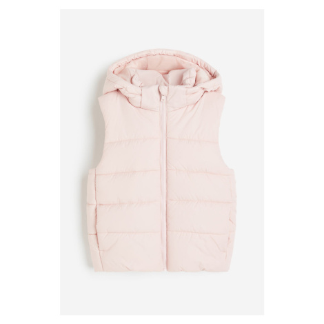 H & M - Vatovaná vesta's kapucí - růžová H&M