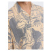 Béžová pánská vzorovaná košile s krátkým rukávem ONLY & SONS Den
