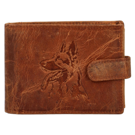 Pánská kožená peněženka Pes Tristan, camel Delami