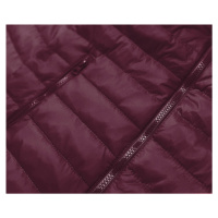 Lehká dámská prošívaná bunda v tmavé vínové bordó barvě (20311-1)