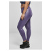 Dámské legíny // Urban classics  Ladies Imitation Leather Leggings darkduskviolet