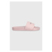 Pantofle Tommy Jeans PRINTED PU POOL SLD dámské, růžová barva, EN0EN02107