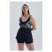 Dagi Navy blue tankini top with a corset.