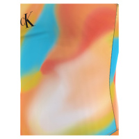 Dámské jednodílné plavky SCOOP ONE PIECE-PRINT KW0KW02086 0G0 oranžovožluté - Calvin Klein