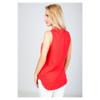 Elegantní dámská košile s límcem - červená