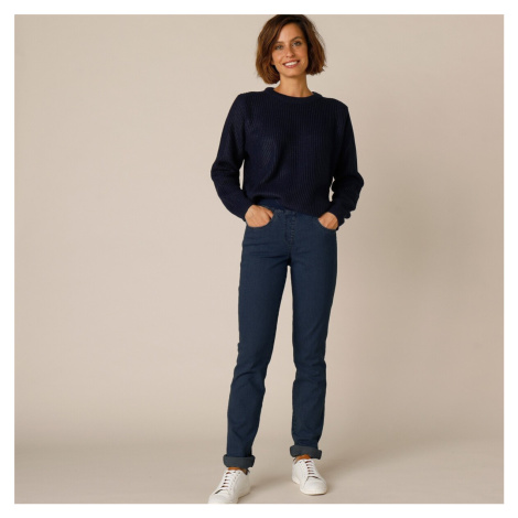 Blancheporte Rovné džíny s pružným pasem tmavě modrá