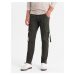 Ombre Men's STRAIGHT LEG cargo pants with striped pockets - graphite