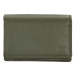 Double-D Zelená praktická kožená peněženka "Collect"