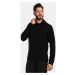 Kilpi MOSEO-M Pánský vlněný svetr s kapucí UM0205KI Černá
