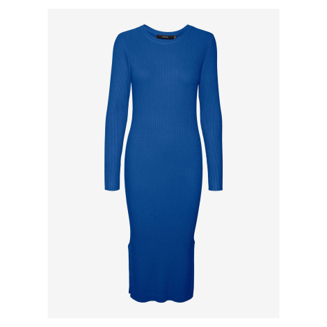 Modré dámské pouzdrové svetrové šaty VERO MODA Glory