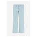 H & M - Flared Leg Low Jeans - modrá