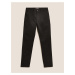 Strečové chino kalhoty úzkého střihu Marks & Spencer černá