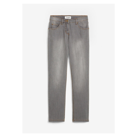 Strečové džíny Mid Waist, Straight Bonprix