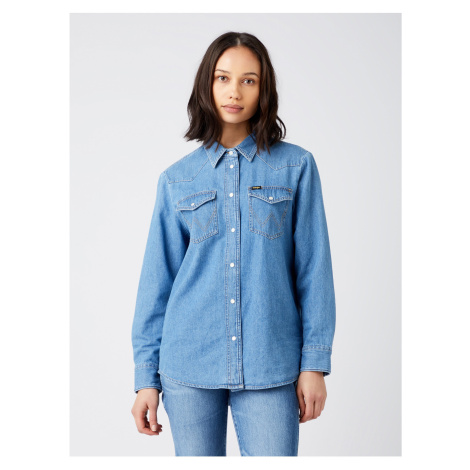 Modrá dámská džínová košile Wrangler Heritage
