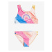 Modro-růžové holčičí pruhované dvoudílné plavky Roxy