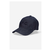 Kšiltovka A.P.C. Casquette Eden tmavomodrá barva, s aplikací, COCSX.M24090-INDIGO