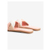 Bílo-růžové dámské kožené pantofle Tommy Hilfiger