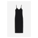H & M - Šaty z mačkaného žerzeje - černá
