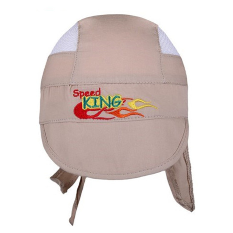 Letní dětská čepička-šátek New Baby Speed King béžová