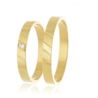Snubní prsteny ze žlutého zlata SNUB0142 + DÁREK ZDARMA