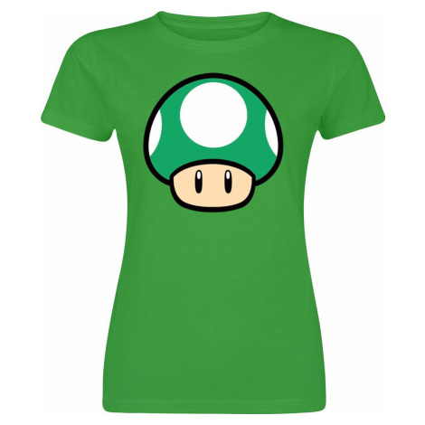 Super Mario Pilz Dámské tričko zelená
