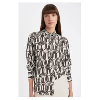 DEFACTO Regular Fit Patterned Long Sleeve Shirt