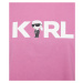 Tričko karl lagerfeld ikonik 2.0 karl logo t-shirt růžová
