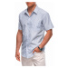 Men's shirt with short sleeves K666 - blue