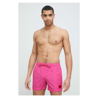 Plavkové šortky HUGO růžová barva, 50469323