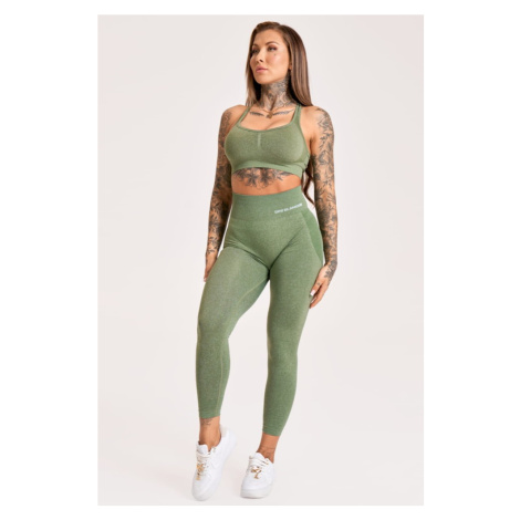 Gym Glamour Legíny Melange Khaki Barva: Zelená