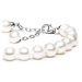 Gaura Pearls Perlový náramek Charlie - sladkovodní perla, stříbro 925/1000 FARW685-B/18 Bílá 18 