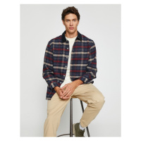 Koton Checkered Lumberjack Shirt Collar Detailed