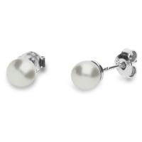 Náušnice se Swarovski Elements Classic Pearl K58186W White 6 mm