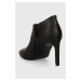 Nízké kozačky Calvin Klein ESS STIL BOOTIE 90-EPI MONO MIX dámské, černá barva, na podpatku, HW0