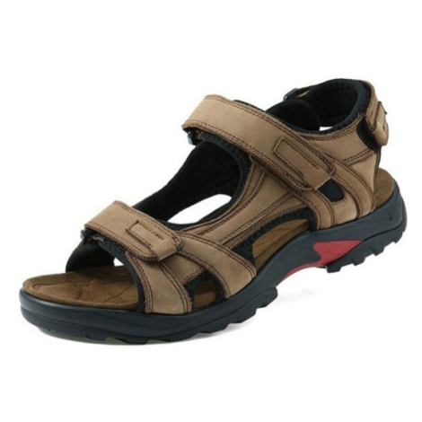 Prošívané pánské sandály pohodlné kožené MIXI FASHION