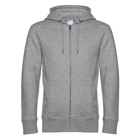 B&amp;C Unisex mikina na zip WU03K Heather Grey B&C